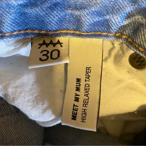 Denim high waisted dyed distressed shorts - Picture 5 of 5